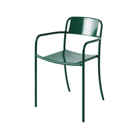 Fauteuil empilable Patio métal vert / Tôle pleine - Tolix