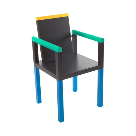 Fauteuil Palace bois multicolore by George J. Sowden / 1983 - Memphis Milano