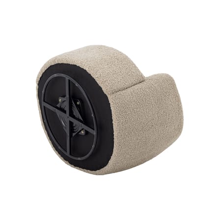 Fauteuil pivotant Bocca tissu beige / Tissu bouclé - Bloomingville