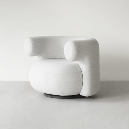 Fauteuil pivotant Burra tissu gris - Normann Copenhagen