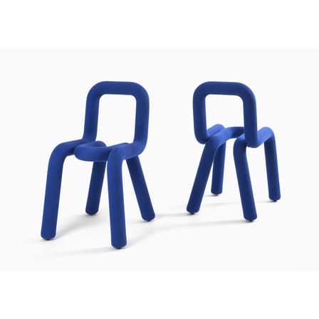 Gepolsterter Stuhl Bold textil blau - Moustache