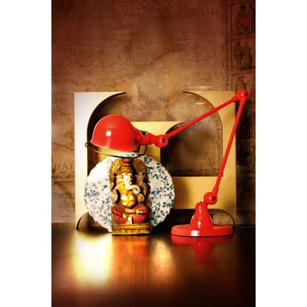 Lampe de table Signal SI333 métal noir / 2 bras - H 60 cm - Design 1950 - Jieldé