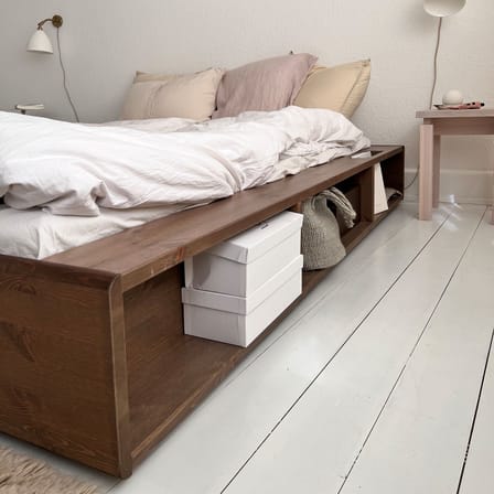 Lit double Ziggy / Pour matelas 140 x 200 cm - Rangements intégrés - KARUP DESIGN