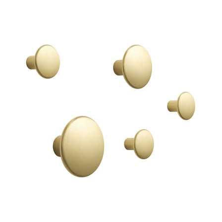 Set de 5 patères The Dots Métal / Différents diamètres - Muuto