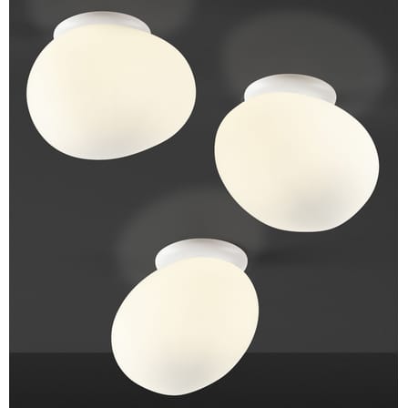 Applique Gregg Media verre blanc / Plafonnier - L 31 cm / Ludovica+Roberto Palomba, 2008 - Foscarini