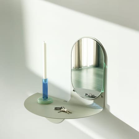 Portacandela Bole Small vetro blu / Ø 10 x H 15 cm - & klevering