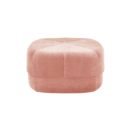 Pouf Circus Large tissu rose / Ø 65 cm - Velours - Normann Copenhagen