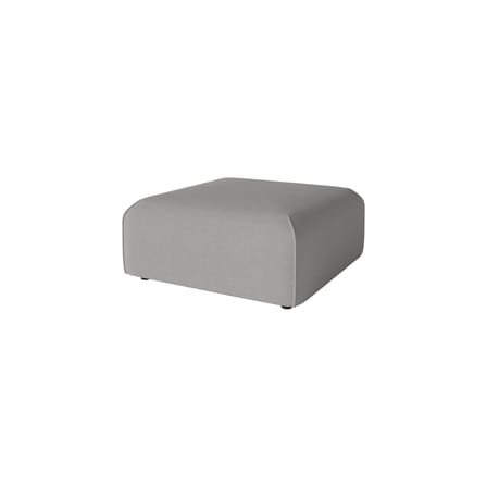 Pouf d'extérieur Arke tissu gris / Canapé de jardin modulable - 90 x 90 cm - Bolia