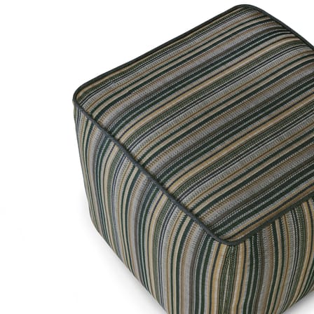Pouf d'extérieur Zahara Outdoor tissu bleu - Ethnicraft