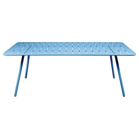 Luxembourg Rectangular table metal blue / 207 x 100 cm - 8 to 10 people - Fermob