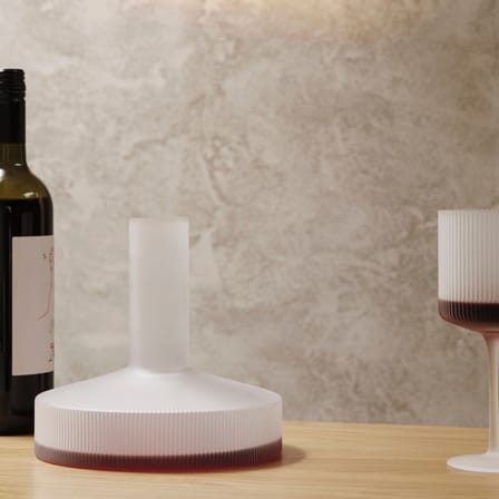 Décanteur Ripple verre blanc / Décanteur - 1,1 Litre - Ferm Living