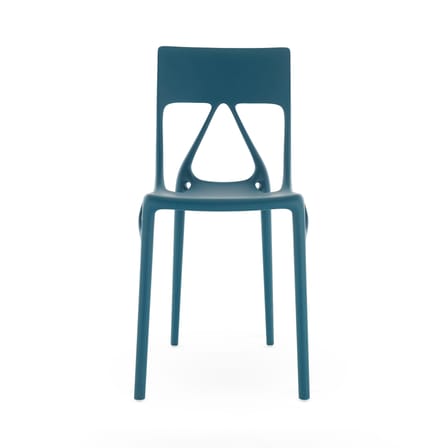 Stapelbarer Stuhl A.I. Lite plastikmaterial blau / Mit künstlicher Intelligenz entworfen - Recycelt - Kartell