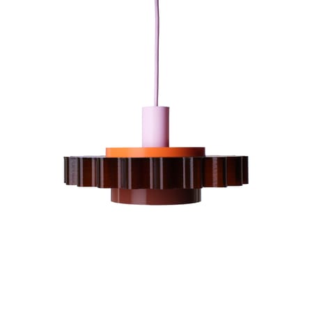 Suspension Gigi Siena marron n°3 / Ø 28 x H 14,5 cm - Plastique recyclé, fabriqué en France - Warren & Laetitia