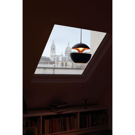 Suspension Here Comes The Sun métal noir / Ø 35 cm - Réédition 1970 - DCW éditions