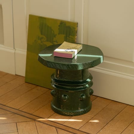 Table d'appoint Clara 08 céramique vert / Ø 39 x H 37 cm - Serax