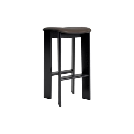 Tabouret haut Chisel 30 High / H 75 cm - Rembourrage cuir - Hay