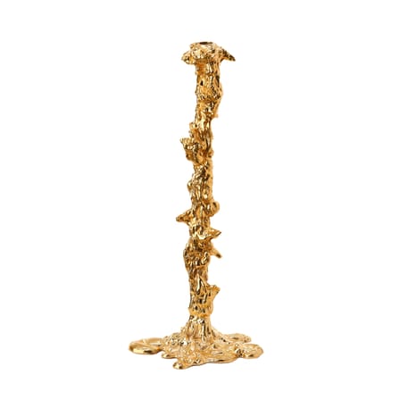 Bougeoir Drip XXL or métal / 20 x 22 x H 50 cm - Fonte d'aluminium - Pols Potten