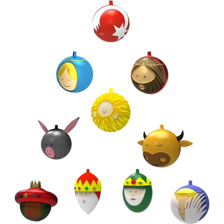 Boule de Noël Madonna verre multicolore / Marie - Alessi
