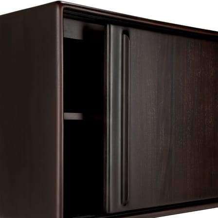 Buffet Flow bois marron / L 224 x H 82 cm - 2 portes coulissantes - Ethnicraft