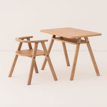 Chaise enfant Growing Green bois naturel - NOBODINOZ