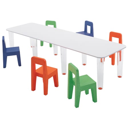 Chaise enfant Seggiolina Pop bleu / Enzo Mari 2005 - Magis