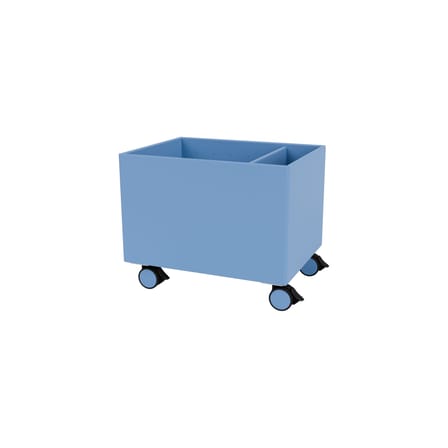 Coffre à roulettes Colour Box II bois bleu / 46.8 x 35,4 x H 37.8 cm - MONTANA