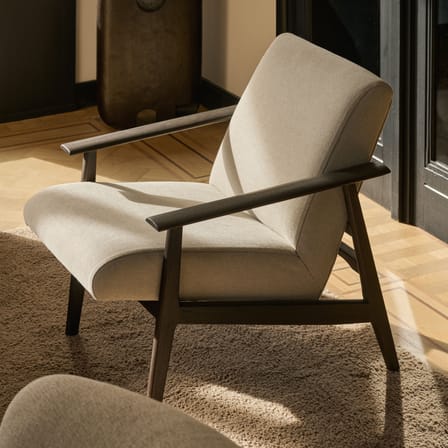 Fauteuil rembourré Aspekt tissu gris - Ethnicraft
