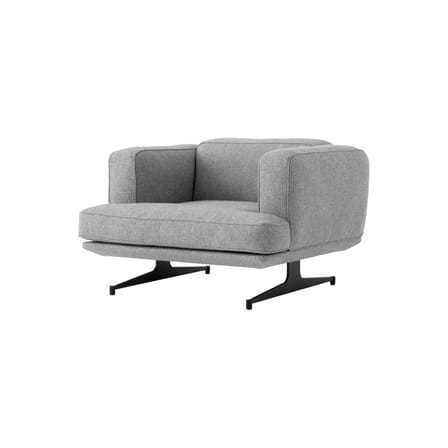 Fauteuil rembourré Inland AV21 tissu gris - &tradition
