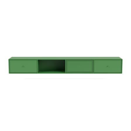 Hängendes TV-Möbel Octave VII holz grün / B 183,6 x T 30 x H 24 cm - MONTANA