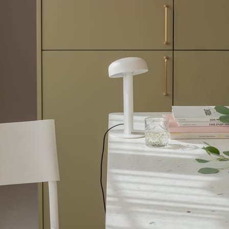 Lampe de table NOD LED métal blanc / H 25 cm - TIPTOE