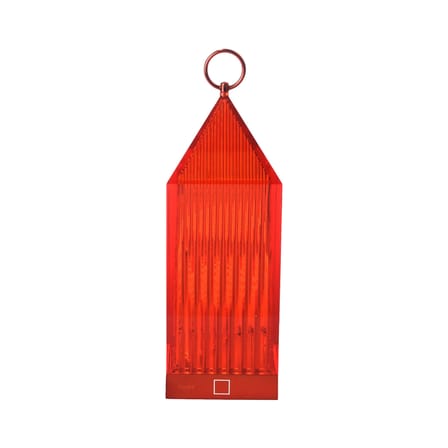 Lampe extérieur sans fil rechageable Lantern LED rouge / Fabio Novembre, 2017 - Recyclé - Kartell