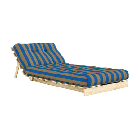 Fauteuil convertible Roots tissu marron / Dormeuse & lit d'appoint - 3 positions / Structure pin clair - KARUP