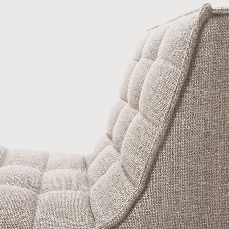 N701 Upholstered armchair textile beige / UK version - Ethnicraft