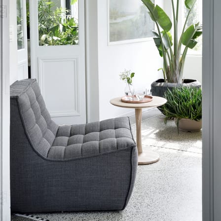N701 Upholstered armchair textile grey / UK version - Ethnicraft