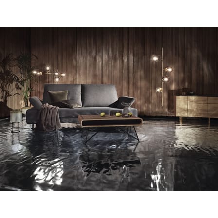 Suspension Orb métal verre or transparent / Horizontale - L 114 x H 42 cm - Bolia