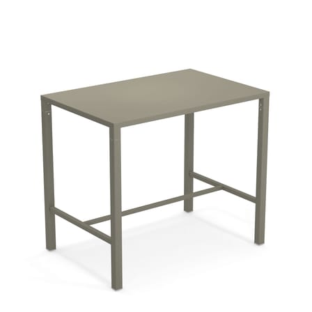 Table haute Nova métal vert gris / 120 x 80 cm x H 105 cm - Emu