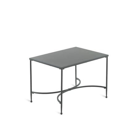 Tavolino Toscana metallo grigio nero / Ferro - 52 x 38 x H 38 cm - Unopiu