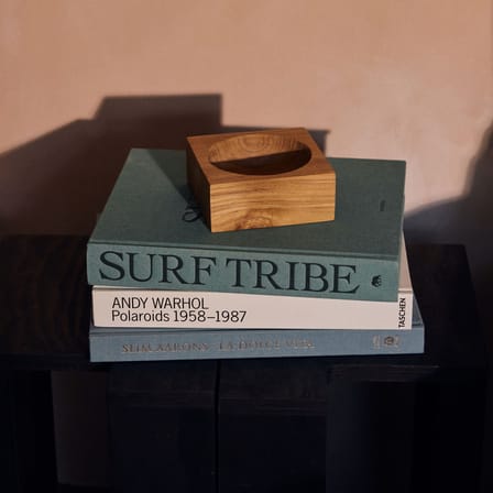 Centre de table Cube / 12 x 12 cm - Teck - HK LIVING