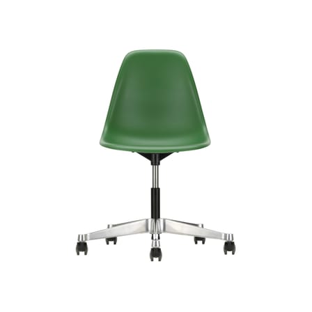 Chaise à roulettes RE PSCC - Eames Plastic Side Chair plastique vert / (1950) - Recyclé - Vitra