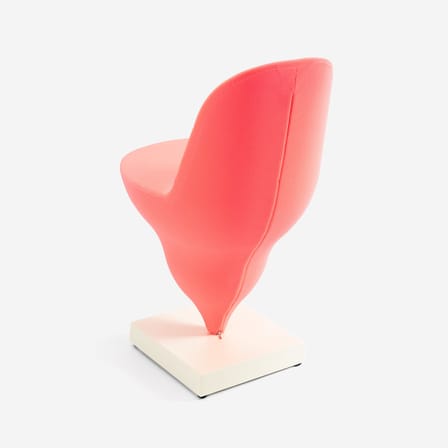 Chaise rembourrée Gelato tissu rose - Moustache