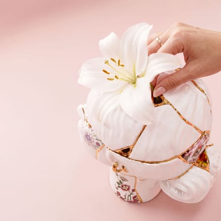 Décoration Kintsugi Heads - SHE céramique blanc - Seletti