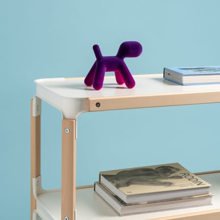 Décoration Puppy XS Floqué tissu violet / Effet velours - L 18,5 cm - Eero Aarnio, 2003 - Magis