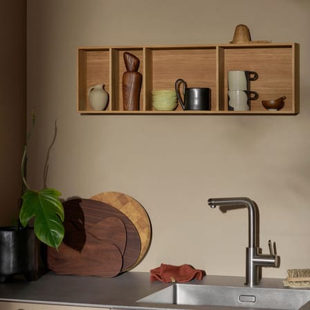 Étagère Bon bois naturel / Vitrine - 80 x 24 x Prof. 9 cm - Horizontal ou vertical - Ferm Living