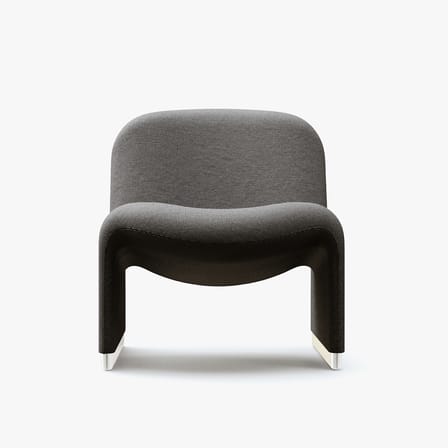 Fauteuil rembourré Alky tissu noir / Giancarlo Piretti, 1970 - ANONIMA CASTELLI