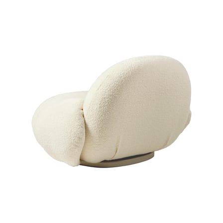Fauteuil rembourré Pacha - Avec accoudoirs tissu blanc / Pierre Paulin, réédition 1975 - Gubi