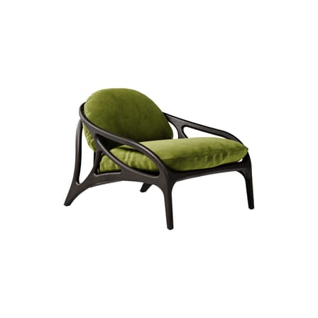 Fauteuil bas Vime INDOOR tissu vert - MORPHO