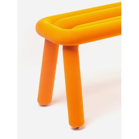 Gepolsterte Bank Bold textil orange / Stoff – L 100 cm - Moustache