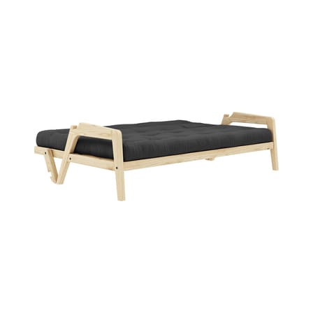 Schlafcouch Grab holz grau / L 204 cm - 3-Sitzer - KARUP