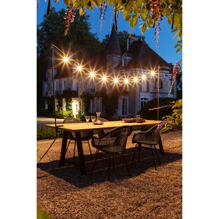Guirlande lumineuse extérieur Light My Table plastique noir / Avec fixations pour plateaux de tables - Vincent Sheppard