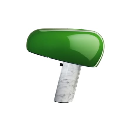 Lampe de table Snoopy métal vert / Edition limitée - Base marbre / Castiglioni, 1967 - Flos
